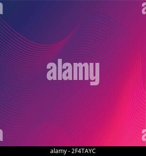 Purple and red abstract background with wavy lines - Vector illustration Stock Vector