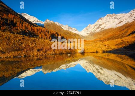 geography / travel, Switzerland, ground swell with Aletschhorn and Schinhorn, Valais, Additional-Rights-Clearance-Info-Not-Available Stock Photo