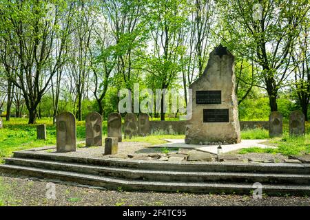 Chelm, Lubelskie, Poland - May 01, 2019: Holocaust Memorial at the Jewish Cemetery in city Chelm Stock Photo