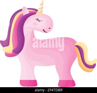 Cute Baby Unicorn Character Standing On Cloud Vector Illustration Isolated On White Background Birthday Party Concept For Sticker Embroidery Des Stock Vector Image Art Alamy