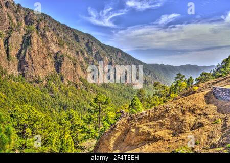 Caldera de Taburiente, La Palma, HDR Image Stock Photo