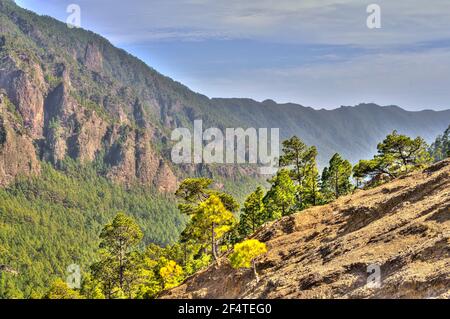 Caldera de Taburiente, La Palma, HDR Image Stock Photo