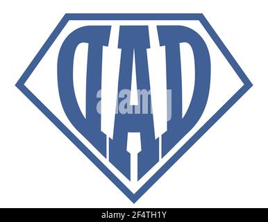 Super Dad - Happy Fathers Day lettering. Handmade calligraphy vector illustration. Father's day card with crown.  Good for t shirt, mug, scrap booking Stock Vector