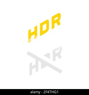 HDR on off icon vector in isometric isolated on white background Vector EPS 10 Stock Vector