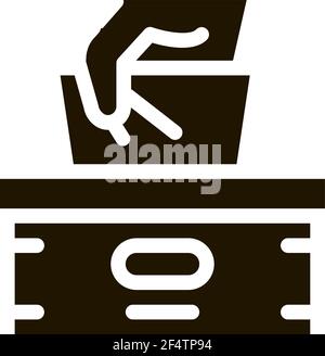 Napkins Box Hand Icon Vector Glyph Illustration Stock Vector