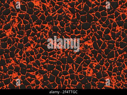 heat red lava texture background of eruption volcano Stock Photo