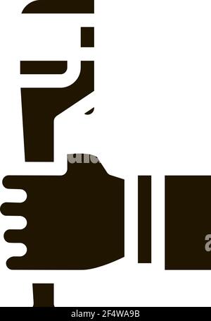 Adjustable Wrench Icon Vector Glyph Illustration Stock Vector