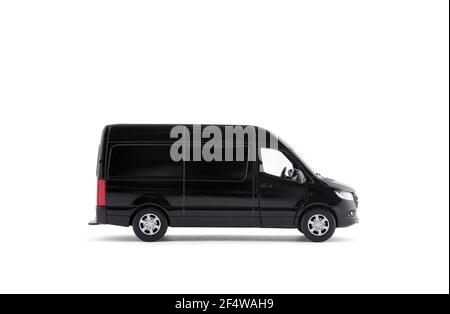 Black VW Caddy side view isolated on white background Stock Photo - Alamy