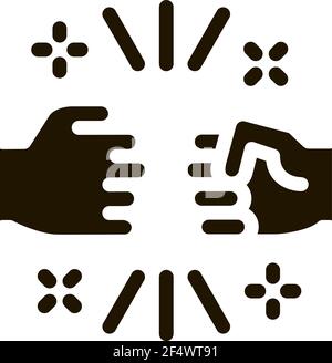 Friend Fist Bump Icon Vector Glyph Illustration Stock Vector