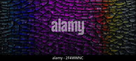 Colorful background in blue green orange yellow gold and red with mottled grunge texture in abstract background illustration design in impressionistic Stock Photo