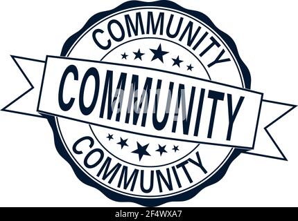 community round logo rubber stamp sign on white Stock Vector
