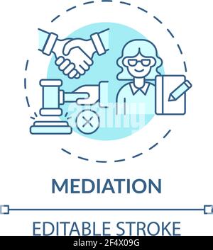 Mediation concept icon Stock Vector