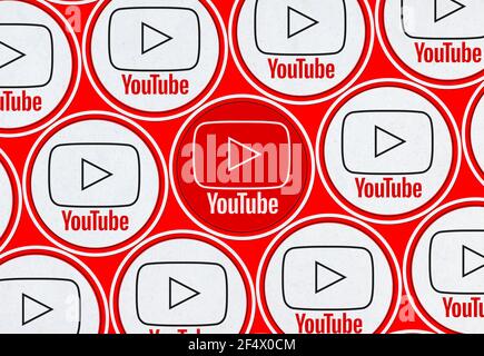 Youtube, Youtube Icon, 3d Render Photo Stock Photo