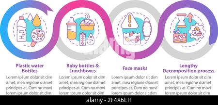 Top environmental challenges vector infographic template Stock Vector