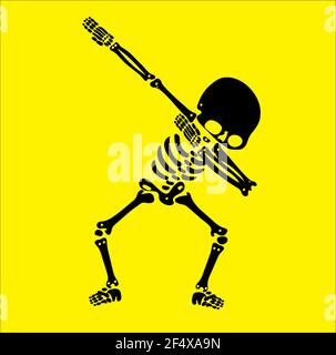 skeleton, skeletons, dab, dabbing, dancer, design, designs, new, latest, fun, funny, gesture, graphic , happy Halloween, Stock Vector