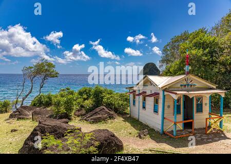 The House of the convict (Maison du Bagnard), Le Diamant, Martinique, French Antilles Stock Photo