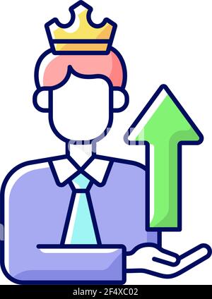 Power broker RGB color icon Stock Vector