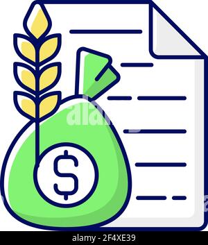 Commodity broker RGB color icon Stock Vector