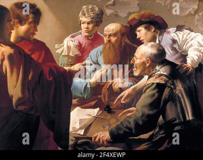 Hendrick ter Brugghen - Calling St Matthew 1621 Stock Photo