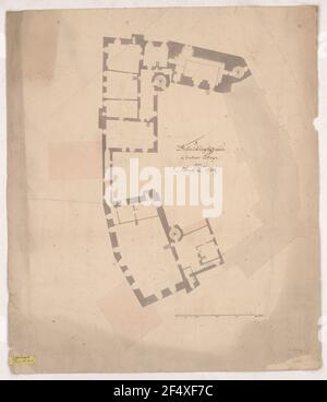 Colditz, castle. Floor plan 2nd floor Stock Photo