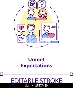 Unmet expectations concept icon Stock Vector Image & Art - Alamy