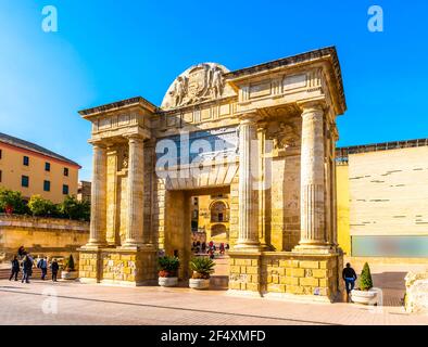 Triumphal Arch in Cordoba, Andalusia, Spain Stock Photo