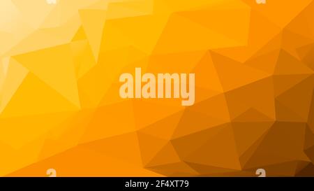 Polygons in yellow and orange pattern, geometric graphic with creative and decorative triangles. Stock Photo