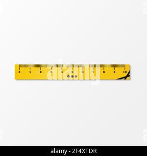 Yellow ruller, illustration, vector on white background Stock Vector Image  & Art - Alamy