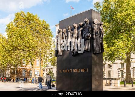 Women of World War II Memorial, in London, England, UK Stock Photo