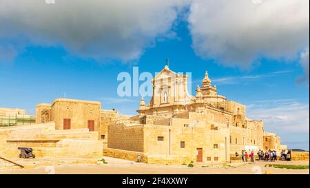 Citadel of Victoria, capital of the island of Gozo, in the archipelago of Malta Stock Photo