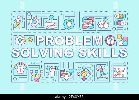 Problem solving skills word concepts banner Stock Vector