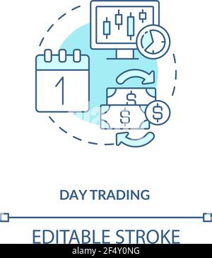 Day trading concept icon Stock Vector