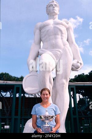 Yugoslavian tennis player Monica Seles,  Internazionali, Rome 1990 Stock Photo