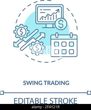 Swing trading concept icon Stock Vector
