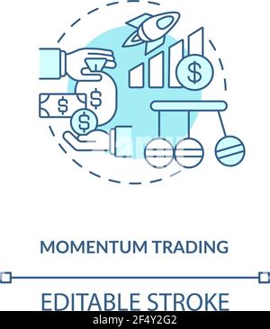 Momentum trading concept icon Stock Vector