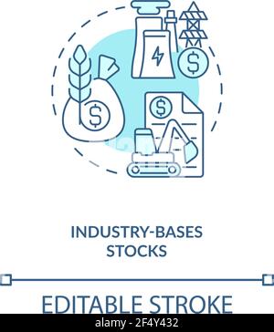 Industry-based stocks concept icon Stock Vector