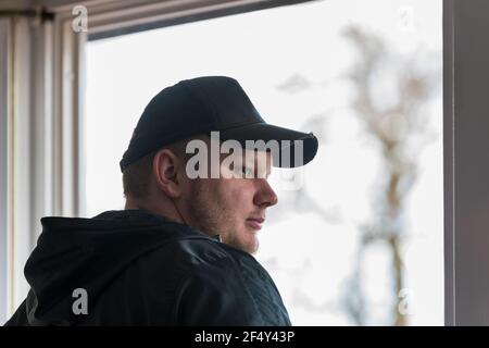 Young man with baseball cap Stock Photo