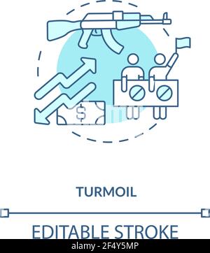 Turmoil concept icon Stock Vector