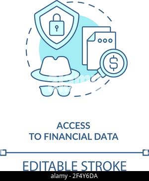 Access to financial data concept icon Stock Vector