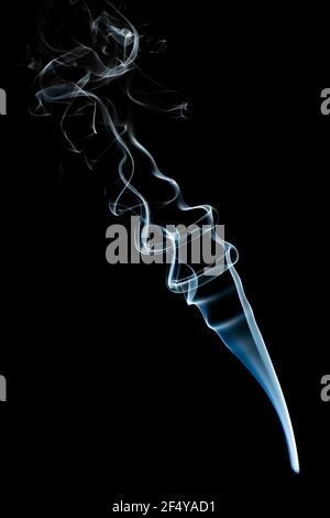 Grey smoke abstract texture, isolated effect with dark background Stock Photo