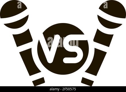 Karaoke Battle Icon Vector Glyph Illustration Stock Vector