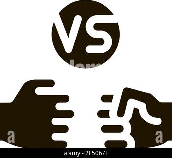 Fighting Battle Icon Vector Glyph Illustration Stock Vector