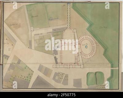 Dresden, Jägerhof. Design, map with floor plan and views Stock Photo ...