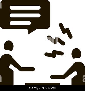 Verbal Battle Icon Vector Glyph Illustration Stock Vector