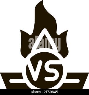 Battle Logo Icon Vector Glyph Illustration Stock Vector