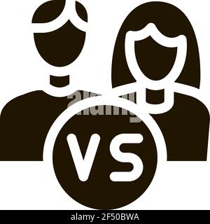 Gender Battle Icon Vector Glyph Illustration Stock Vector