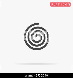 Spiral flat vector icon. Hand drawn style design illustrations. Stock Vector