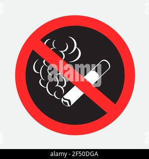 no smoking cigarette sign icon sticker Stock Vector
