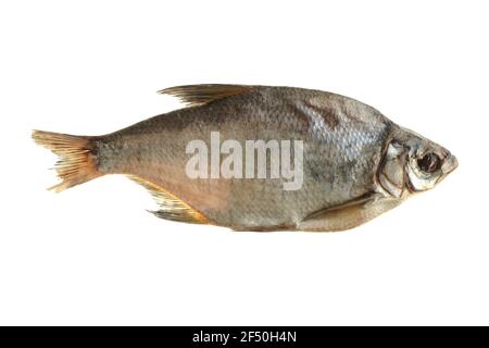 Fish, dried bream, on a white background in isolation Stock Photo