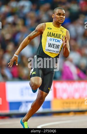 Warren Weir (Jamaica). 200 metres men, heats. IAAF World Championships London 2017} Stock Photo